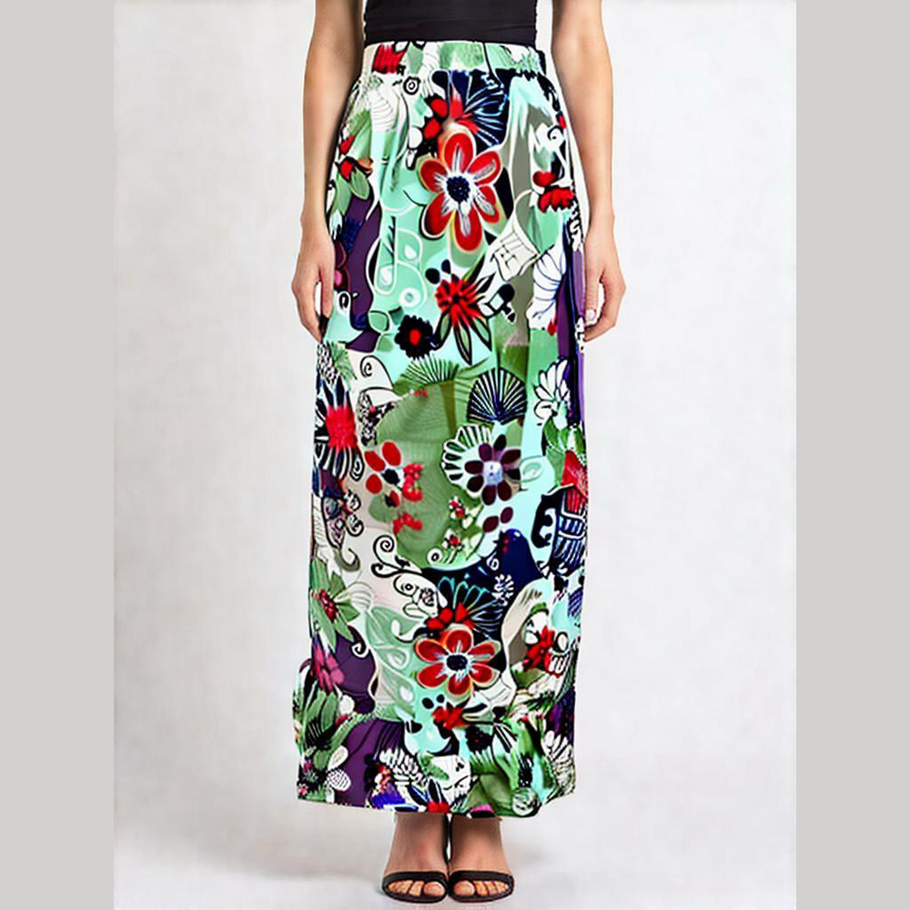 Handmade Flower Gypsy Skirt Large